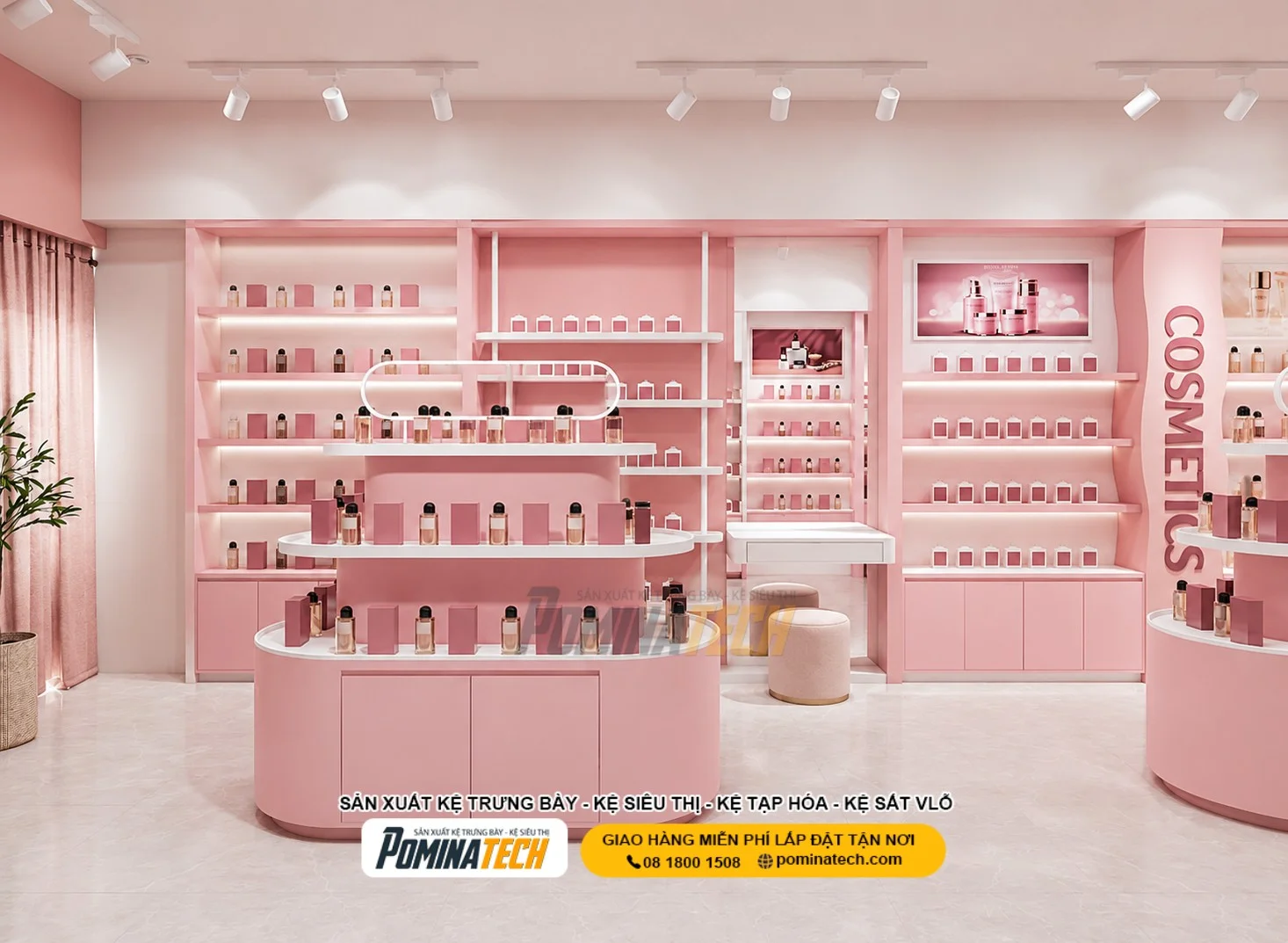 Kệ Trưng Bày Nước Hoa Cao Cấp Cho Showroom Và Cửa Hàng Mỹ Phẩm