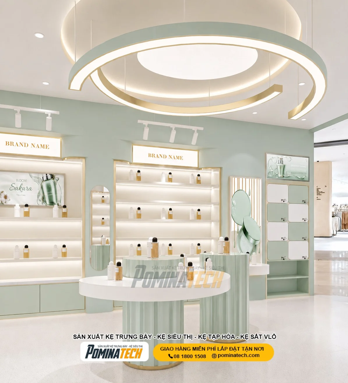 Kệ Trưng Bày Nước Hoa Cao Cấp Cho Showroom Và Cửa Hàng Mỹ Phẩm