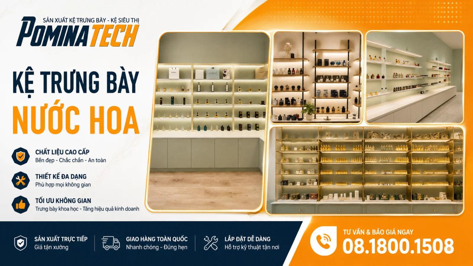 Kệ Trưng Bày Nước Hoa Giá Tốt Cho Shop Mỹ Phẩm Và Cửa Hàng Làm Đẹp