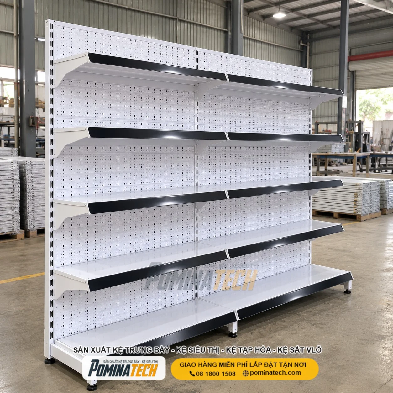 Kệ Trưng Bày Đơn Lưng Tôn Lỗ 5 Tầng – Bền Chắc, Giá Tận Xưởng