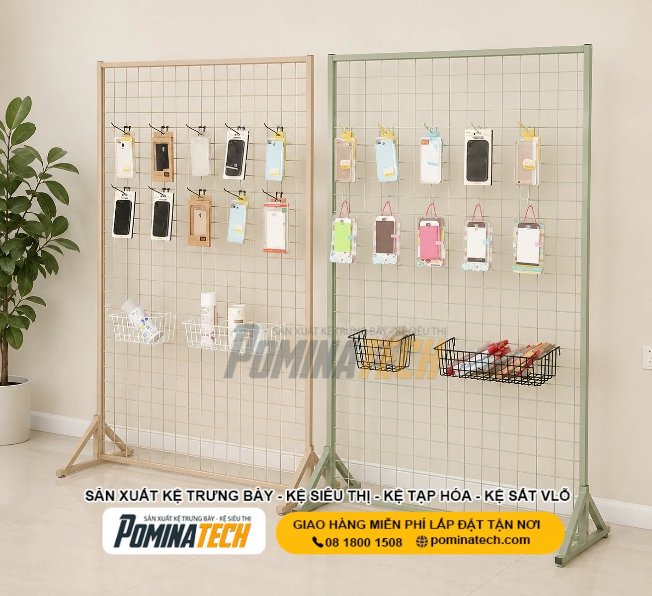 Kệ Trưng Bày Ốp Lưng Đẹp Giá Xưởng Cho Shop Phụ Kiện Điện Thoại