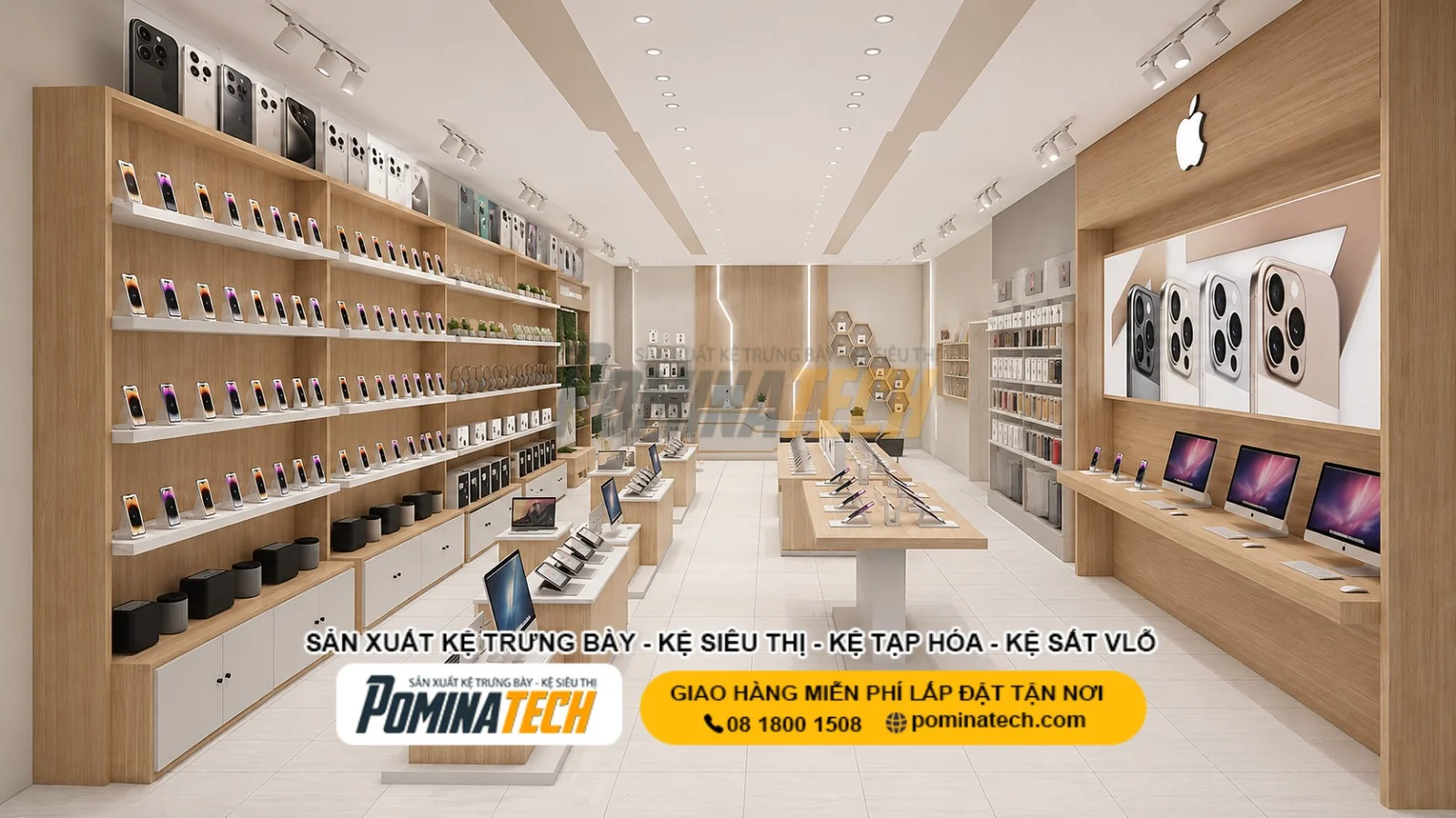 Kệ Trưng Bày Ốp Lưng Gắn Tường Đẹp Và Tiết Kiệm Không Gian