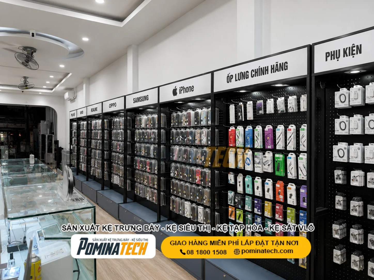 Kệ Trưng Bày Ốp Lưng Samsung Chuyên Nghiệp Cho Cửa Hàng Phụ Kiện