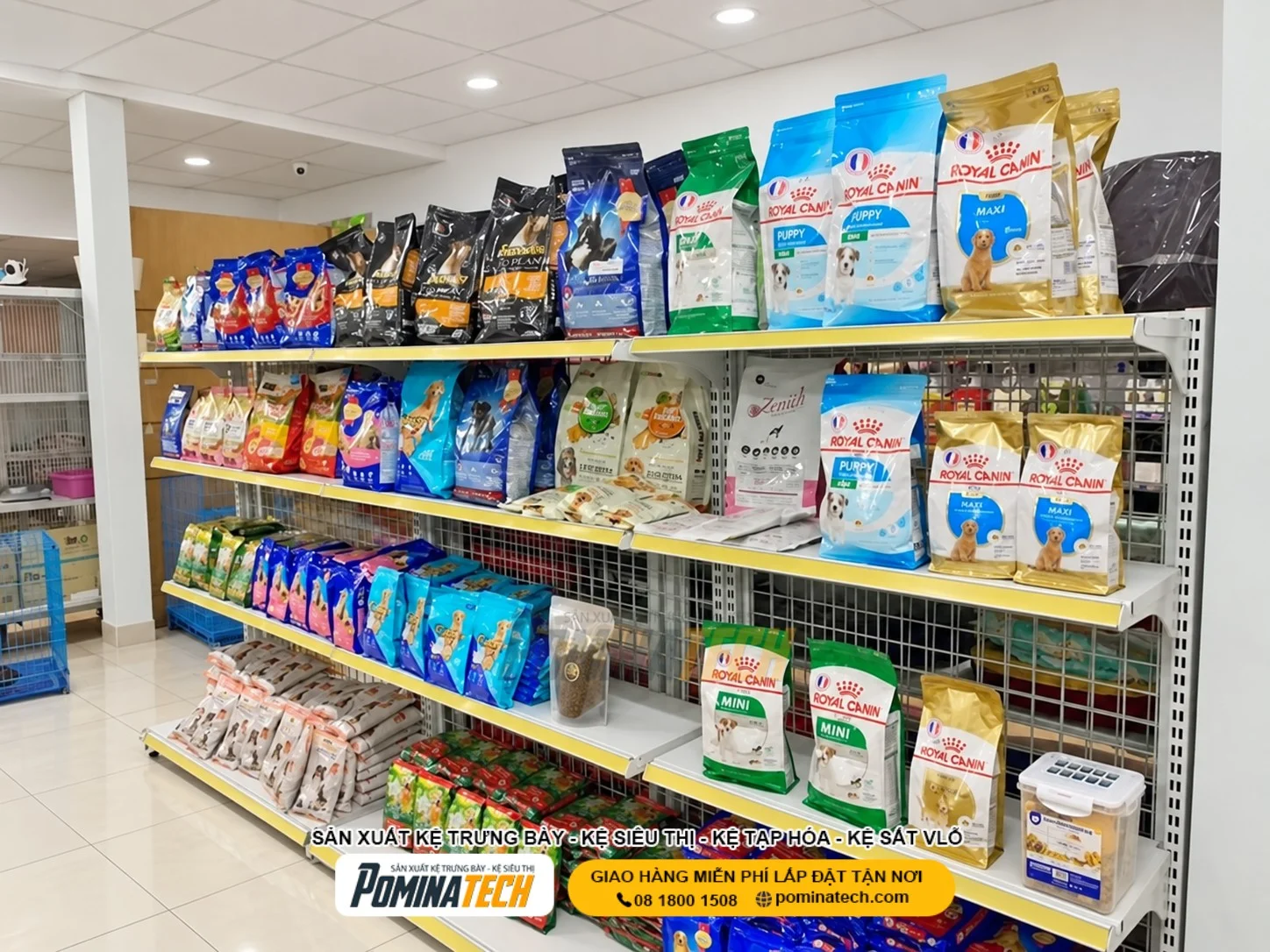 Kệ Trưng Bày Pet Shop – Gọn Đẹp, Chắc Chắn, Dễ Bố Trí