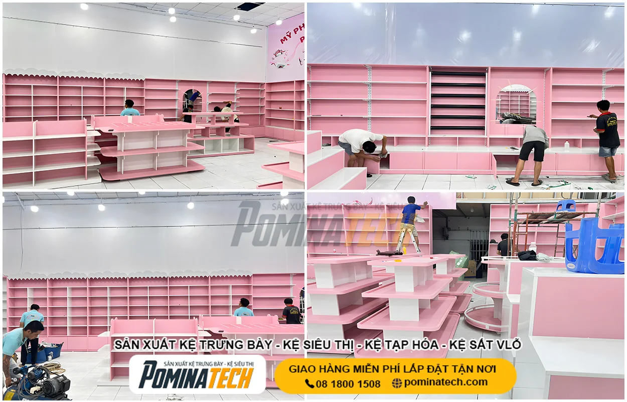 Kệ Trưng Bày Phụ Kiện Lưng Tôn Đục Lỗ