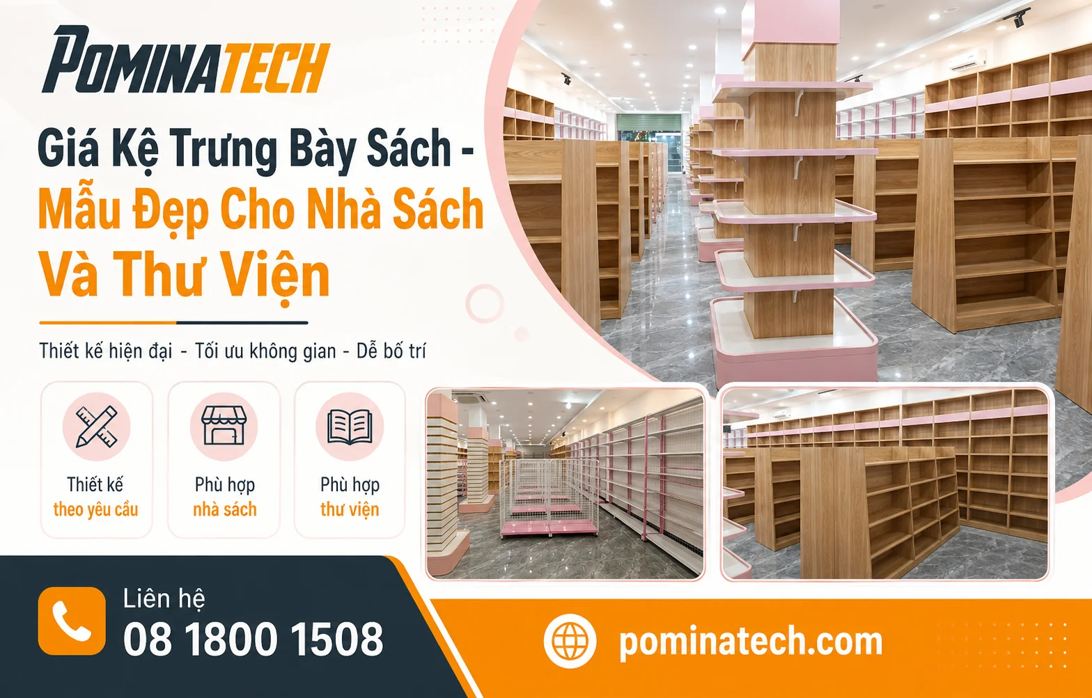 Kệ Trưng Bày Sách Đẹp – Mẫu Hiện Đại Cho Nhà Sách, Thư Viện