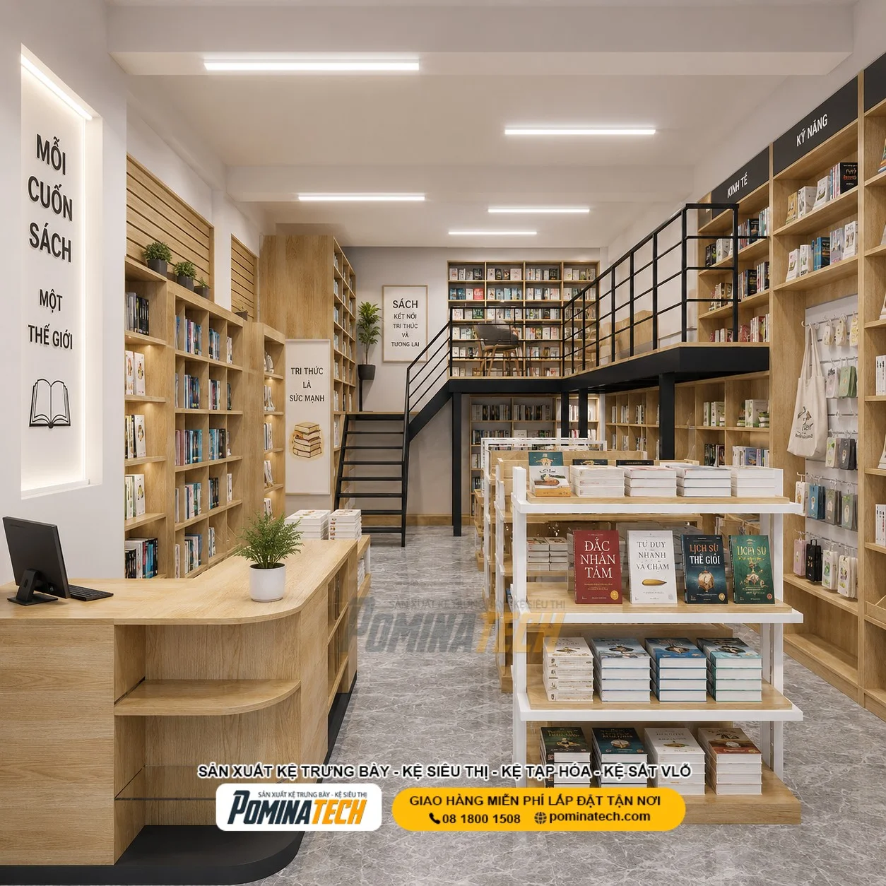 Kệ Trưng Bày Sách Thiếu Nhi Đẹp – Giải Pháp Tối Ưu Không Gian Nhà Sách