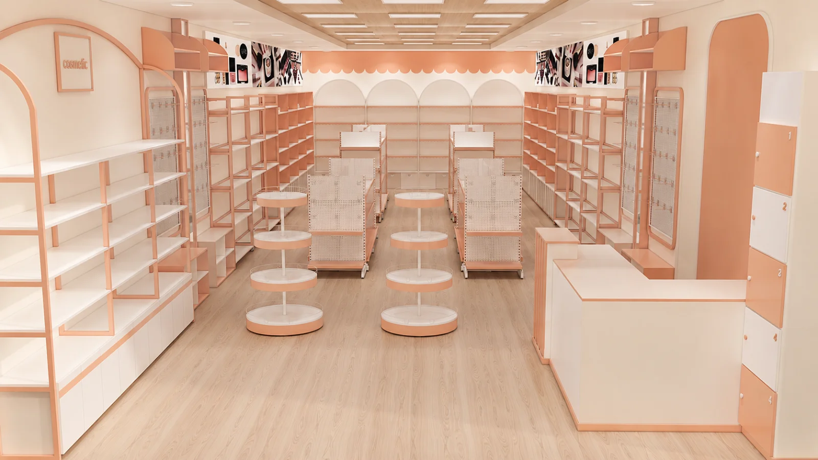 Kệ Trưng Bày Shop Mỹ Phẩm Đẹp – Tối Ưu Không Gian, Tăng Trải Nghiệm Mua Sắm