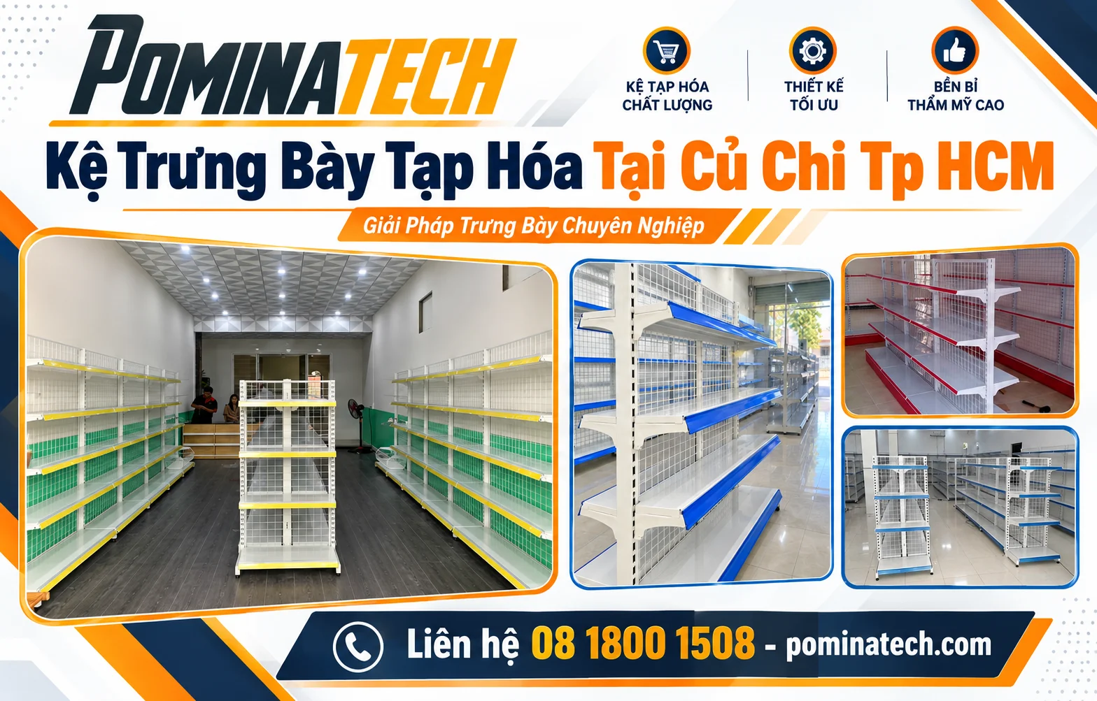 Kệ Trưng Bày Tạp Hóa Tại Củ Chi TP.HCM – Mẫu Đẹp, Giá Tốt