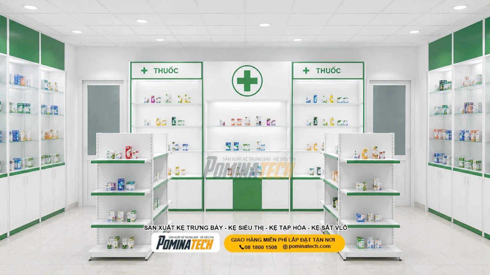Kệ Trưng Bày Thực Phẩm Chức Năng Giúp Nhà Thuốc Tăng Hiệu Quả Bán Hàng
