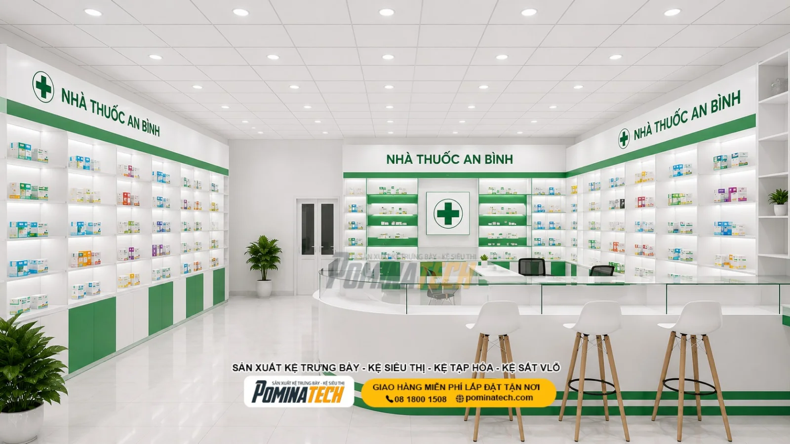 Kệ Trưng Bày TPBS Cho Nhà Thuốc Giúp Tăng Khả Năng Nhận Diện Sản Phẩm