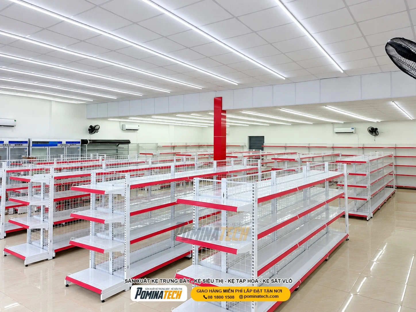 - Kiểm tra chân tăng chỉnh kệ siêu thị giúp đảm bảo độ chắc chắn và ổn định