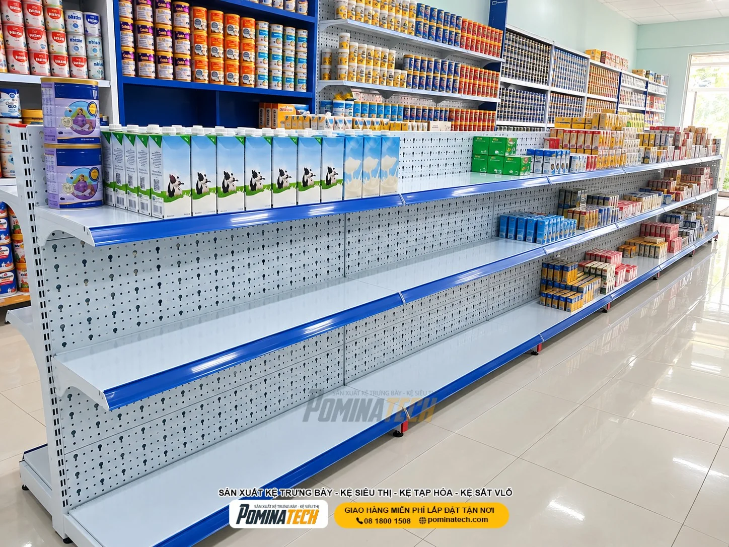 - Kiểm tra chất lượng mối hàn trên kệ siêu thị để đảm bảo độ bền kết cấu
