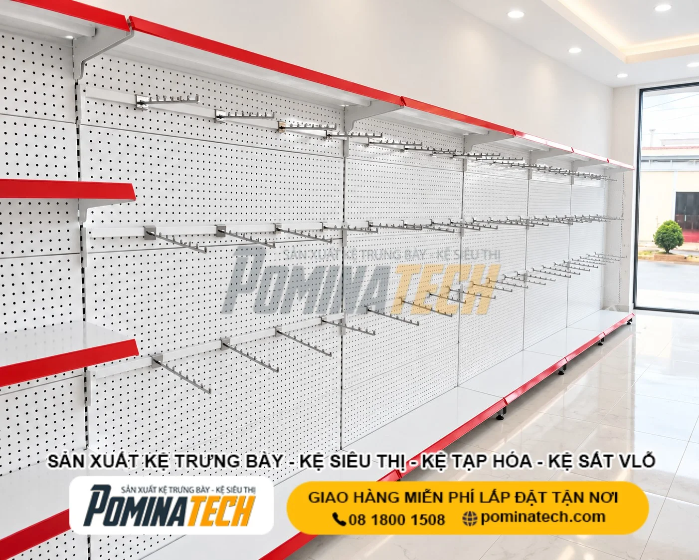 Lắp đặt kệ siêu thị đúng kỹ thuật giúp hạn chế rung lắc và cong vênh