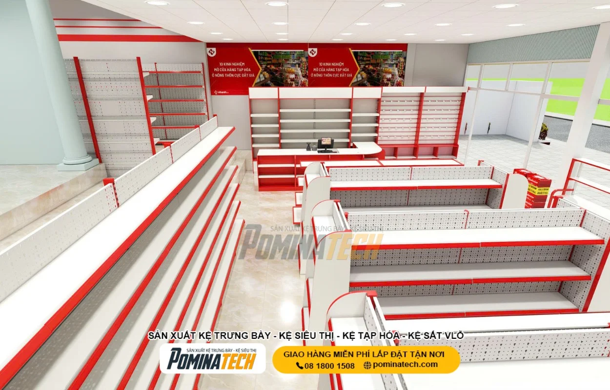 Lắp Đặt Kệ Tạp Hóa Giá Tốt – Bền Đẹp, Chắc Chắn, Bảo Hành Dài Hạn