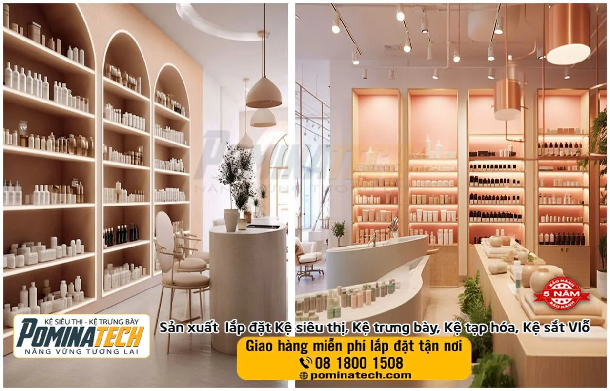 Mẫu Kệ Mỹ Phẩm Đẹp, Hiện Đại – Tối Ưu Không Gian Cửa Hàng