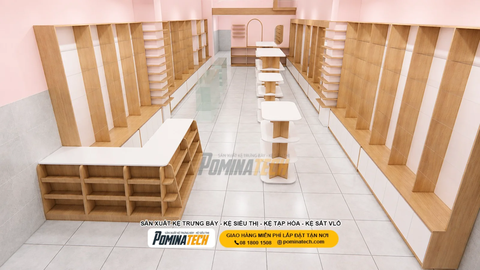 Mẫu Kệ Shop Mỹ Phẩm Cao Cấp Đẹp, Sang Trọng Và Hiệu Quả Bán Hàng