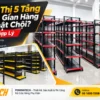 Mẫu kệ siêu thị 5 tầng phù hợp trưng bày bánh kẹo và các mặt hàng tiêu dùng