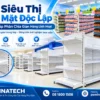 Mẫu kệ siêu thị hai mặt độc lập có thể điều chỉnh khoảng cách giữa các tầng.