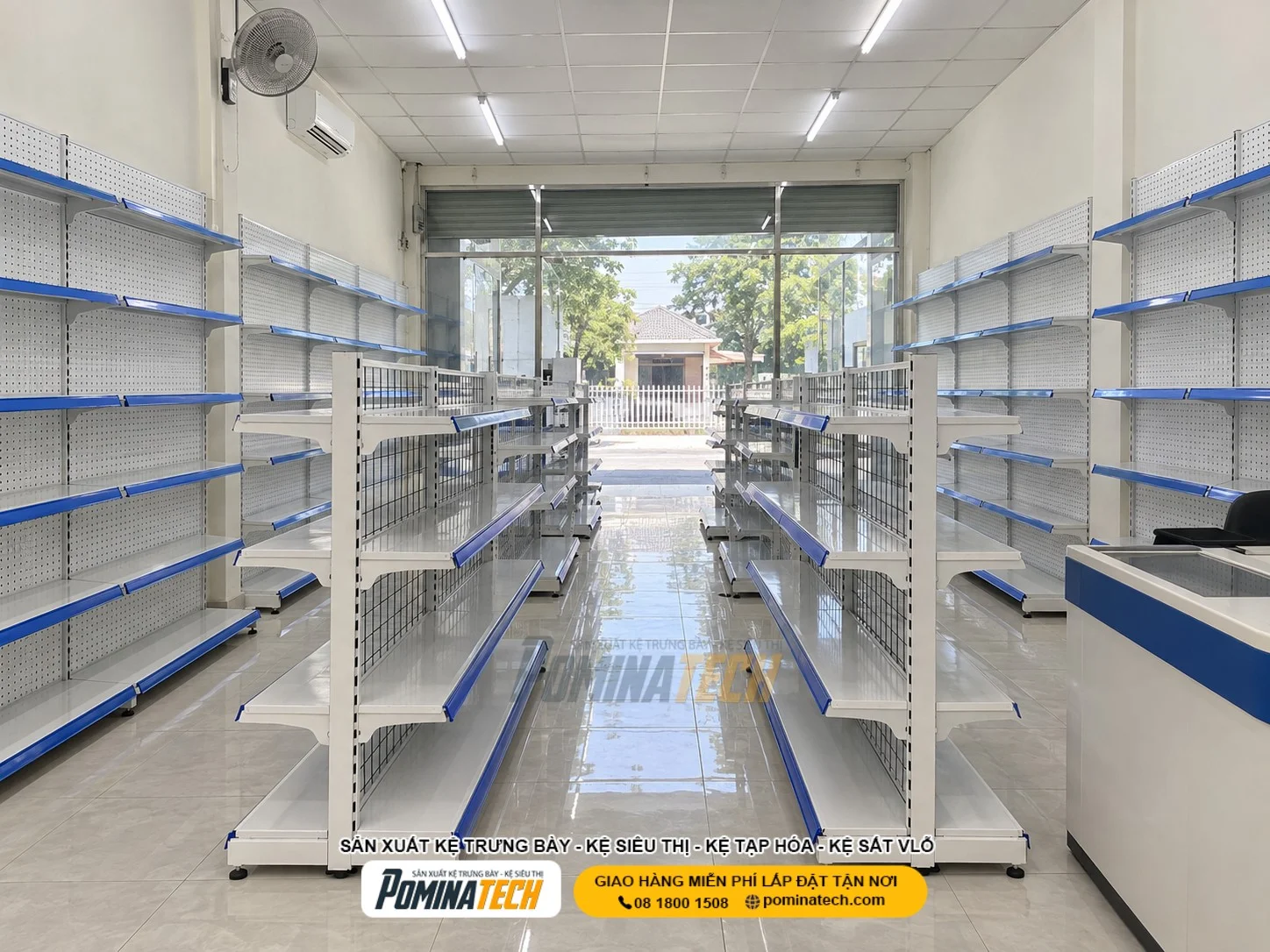 Mẫu Kệ Siêu Thị Mini Giá Tốt, Tối Ưu Diện Tích Cửa Hàng