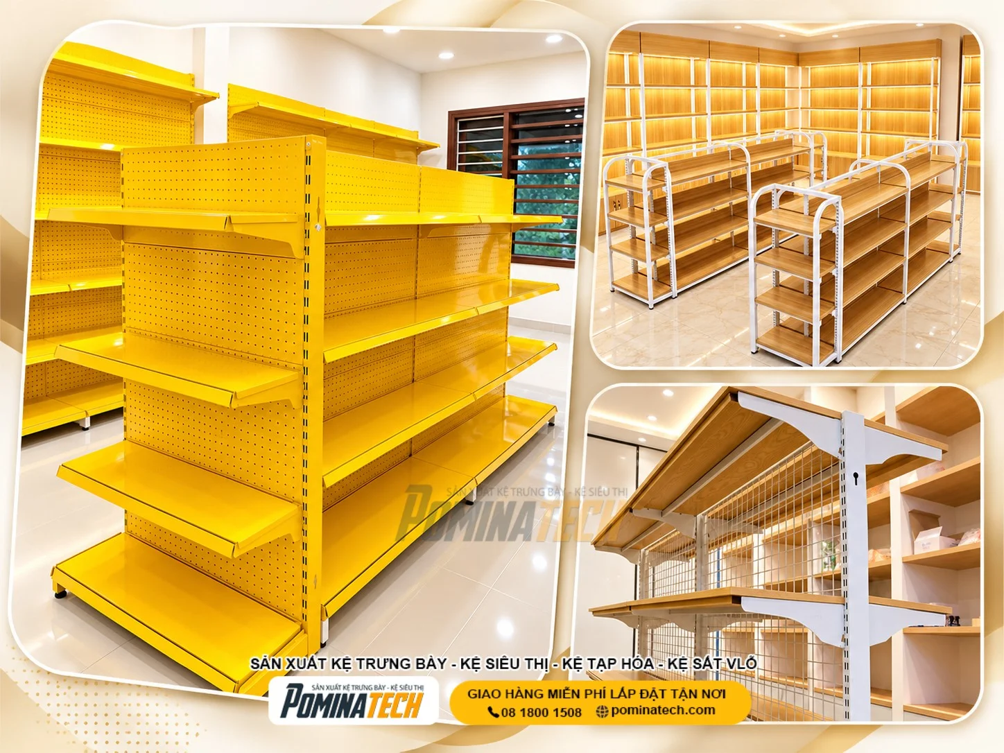 Mẫu kệ siêu thị phù hợp cho từng loại cửa hàng hiện đại
