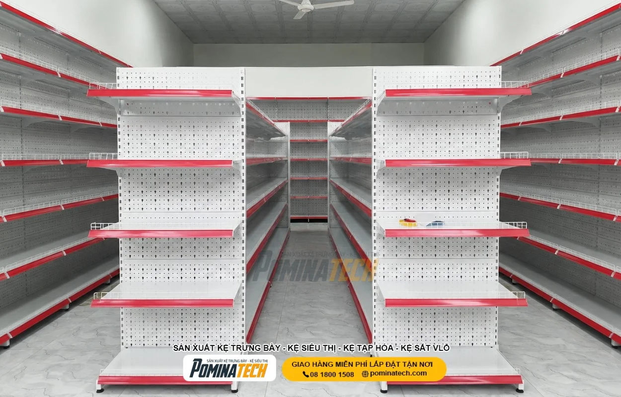 Mẫu kệ siêu thị tôn lỗ cho siêu thị mini