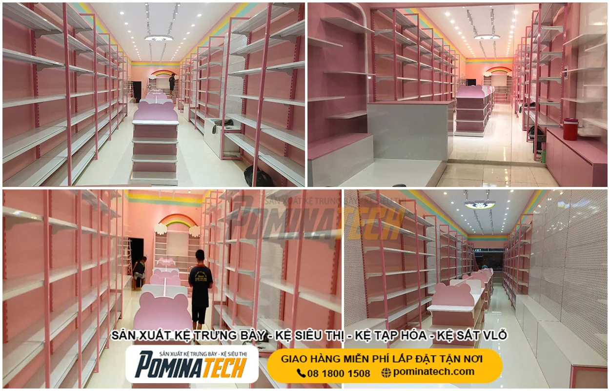 Mẫu kệ trưng bày hàng hóa siêu thị, tạp hóa được ưa chuộng hiện nay