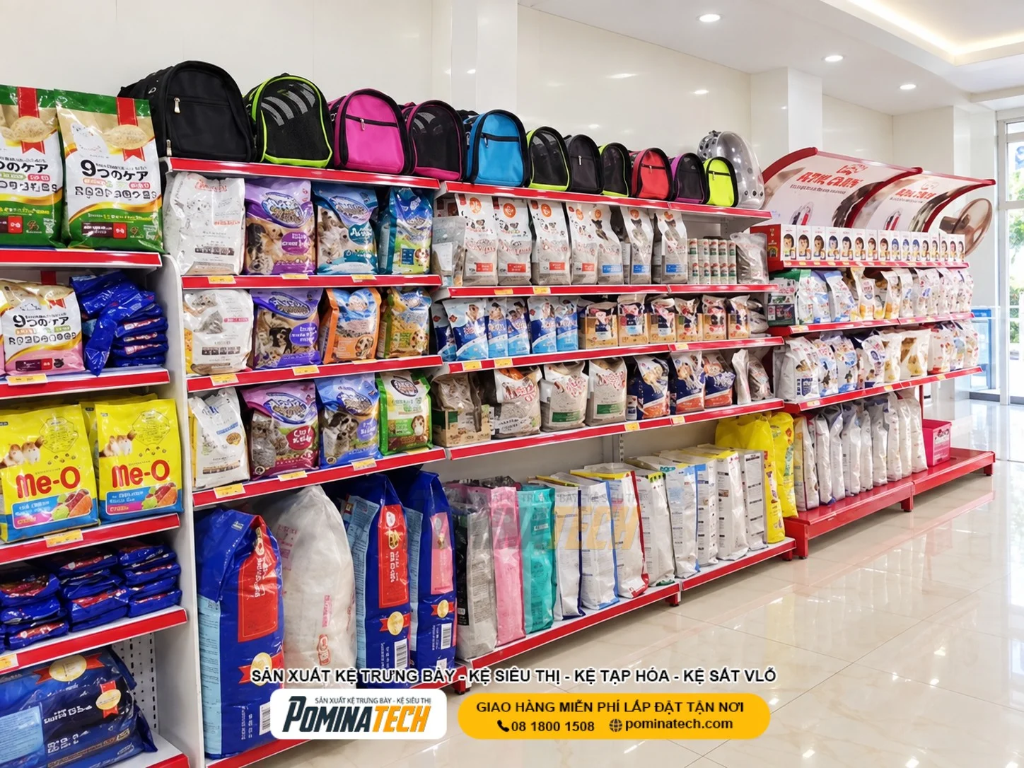 Mẫu Kệ Trưng Bày Đồ Thú Cưng Đẹp Cho Cửa Hàng Pet Shop