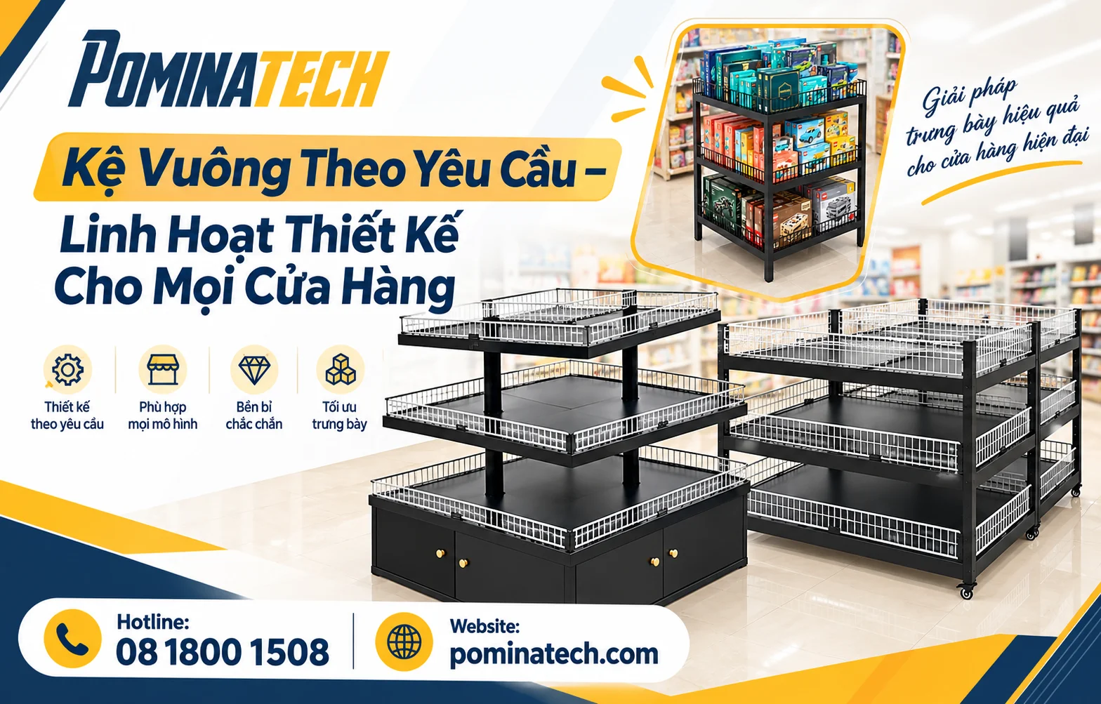 Mẫu kệ vuông theo yêu cầu đẹp bền và dễ bố trí