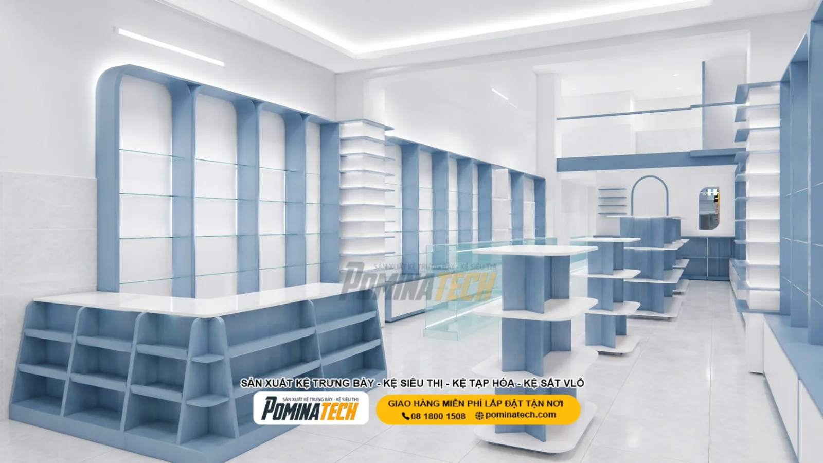 Pominatech – Thi Công Kệ Trưng Bày Mẹ Và Bé Theo Yêu Cầu TP.HCM