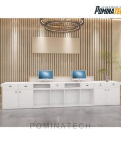 Quầy Lễ Tân Cao Cấp Với Thiết Kế Tối Giản và Đèn LED Sang Trọng