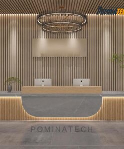 Quầy Lễ Tân Cao Cấp Với Thiết Kế Tối Giản và Đèn LED Sang Trọng