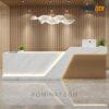 Quầy Lễ Tân Chất Lượng Cao Với Ánh Sáng LED Tinh Tế, Phong Cách Tối Giản