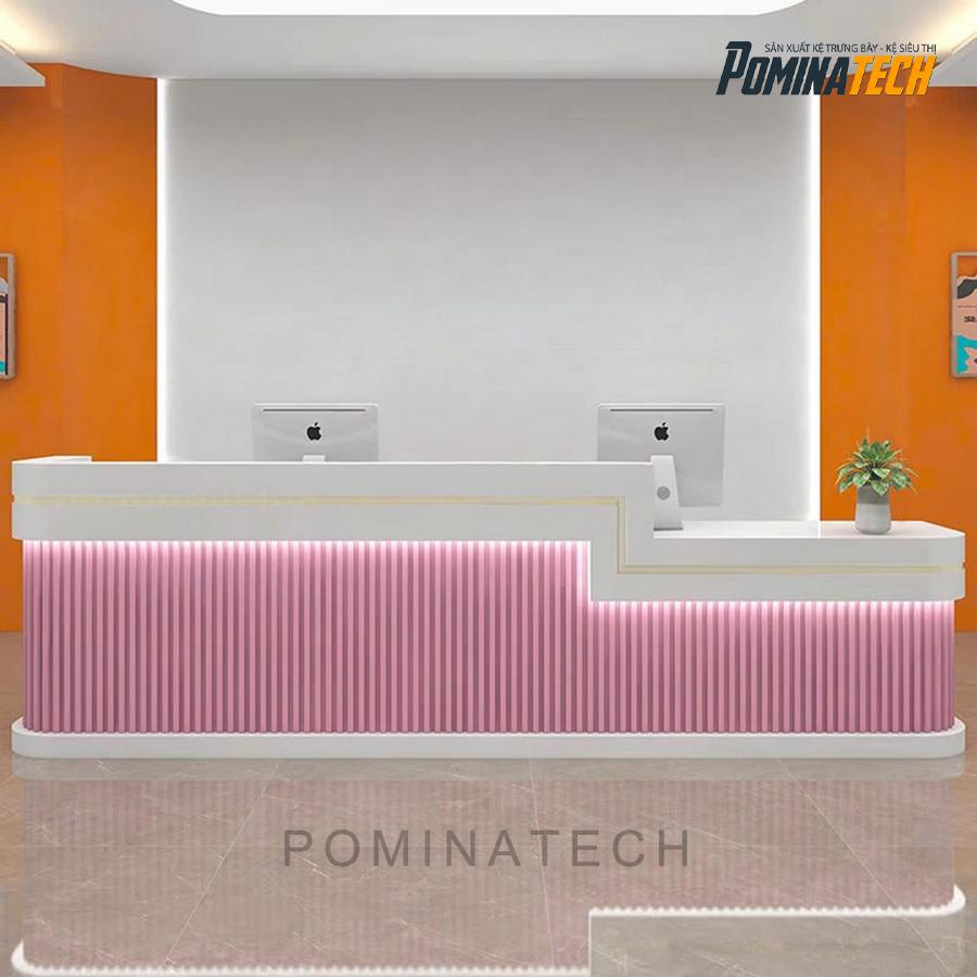 quay le tan dep mat Quầy Lễ Tân Đẹp Mắt, Được Tích Hợp Ánh Sáng LED – Lựa Chọn Hoàn Hảo Cho Văn Phòng