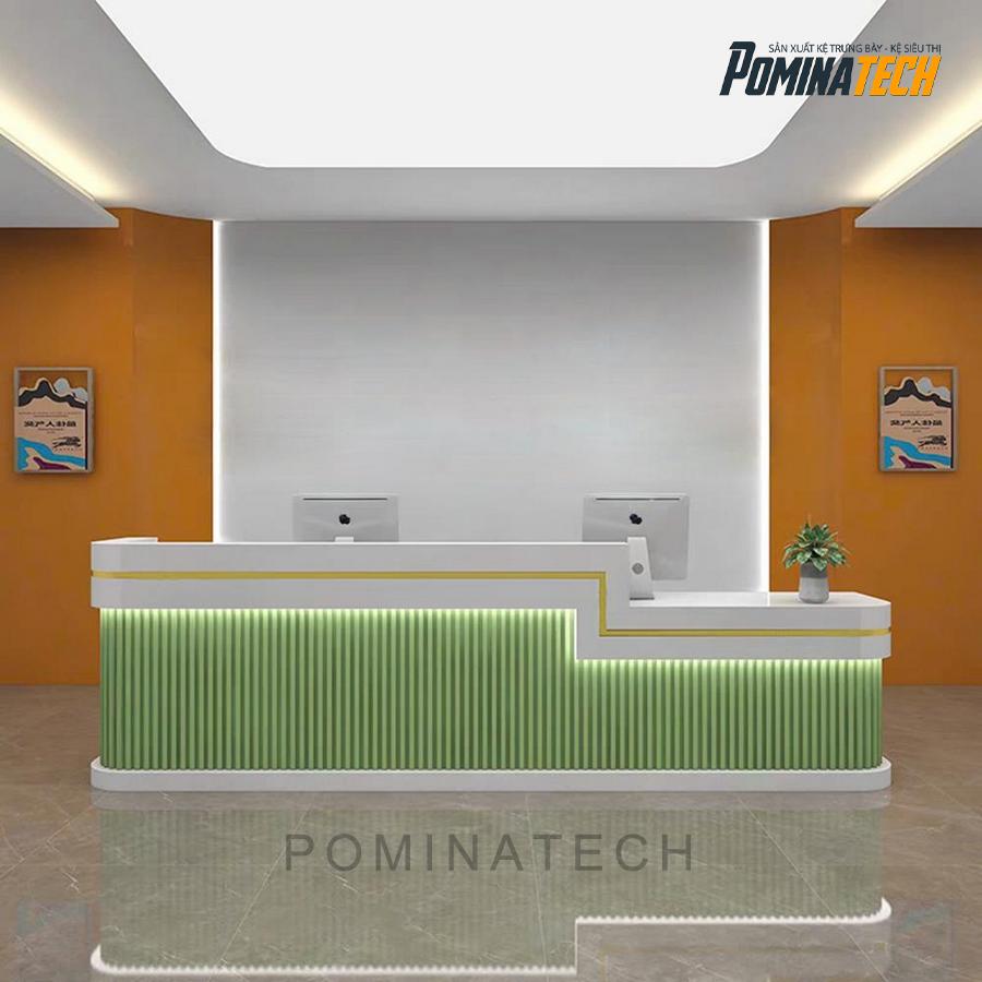 quay le tan dep mat Quầy Lễ Tân Đẹp Mắt, Được Tích Hợp Ánh Sáng LED – Lựa Chọn Hoàn Hảo Cho Văn Phòng