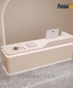 Mẫu Quầy Lễ Tân Đẹp Mắt, Tối Giản Với Đường Cong Tinh Tế Cho Văn Phòng