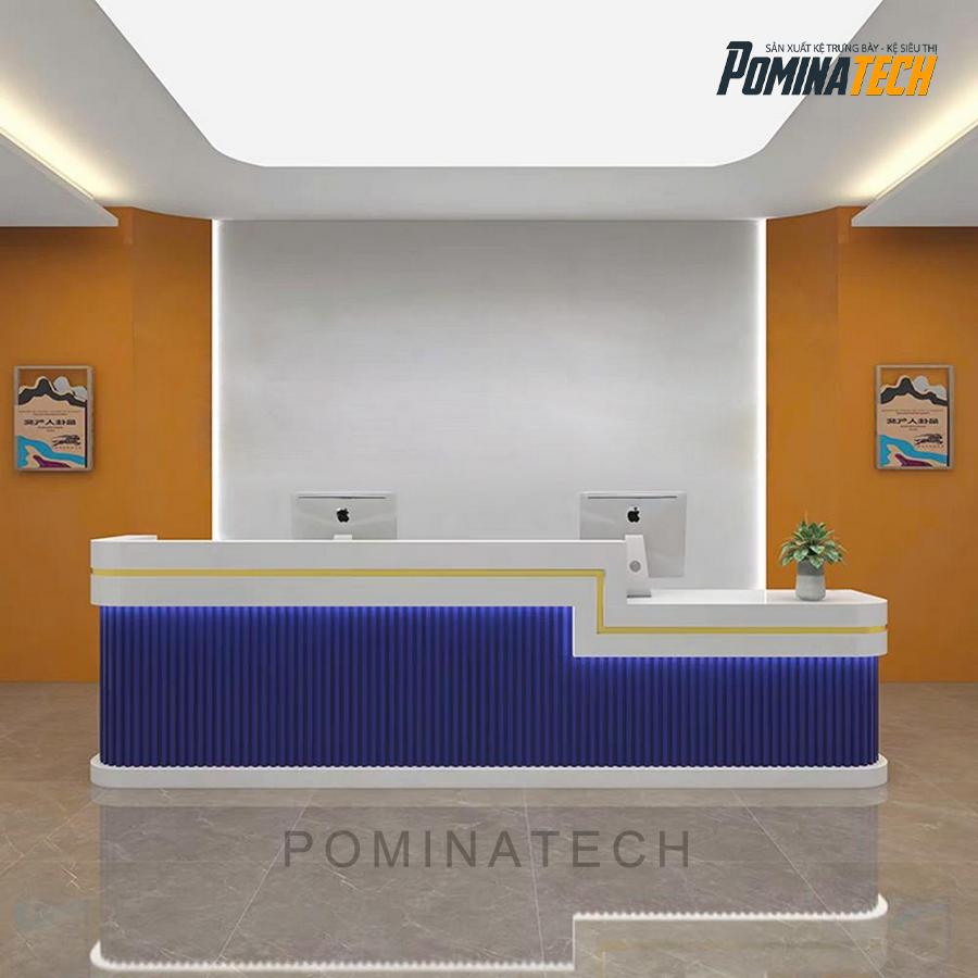 quay le tan dep mat Quầy Lễ Tân Đẹp Mắt, Được Tích Hợp Ánh Sáng LED – Lựa Chọn Hoàn Hảo Cho Văn Phòng