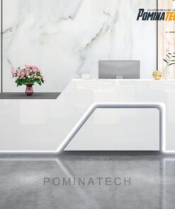 Quầy Lễ Tân Đẹp Mắt, Chất Liệu Cao Cấp, Ánh Sáng LED Tinh Tế – Lựa Chọn Hoàn Hảo Cho Văn Phòng