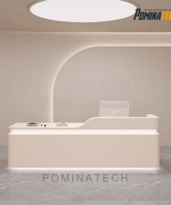 Mẫu Quầy Lễ Tân Đẹp Mắt, Tối Giản Với Đường Cong Tinh Tế Cho Văn Phòng