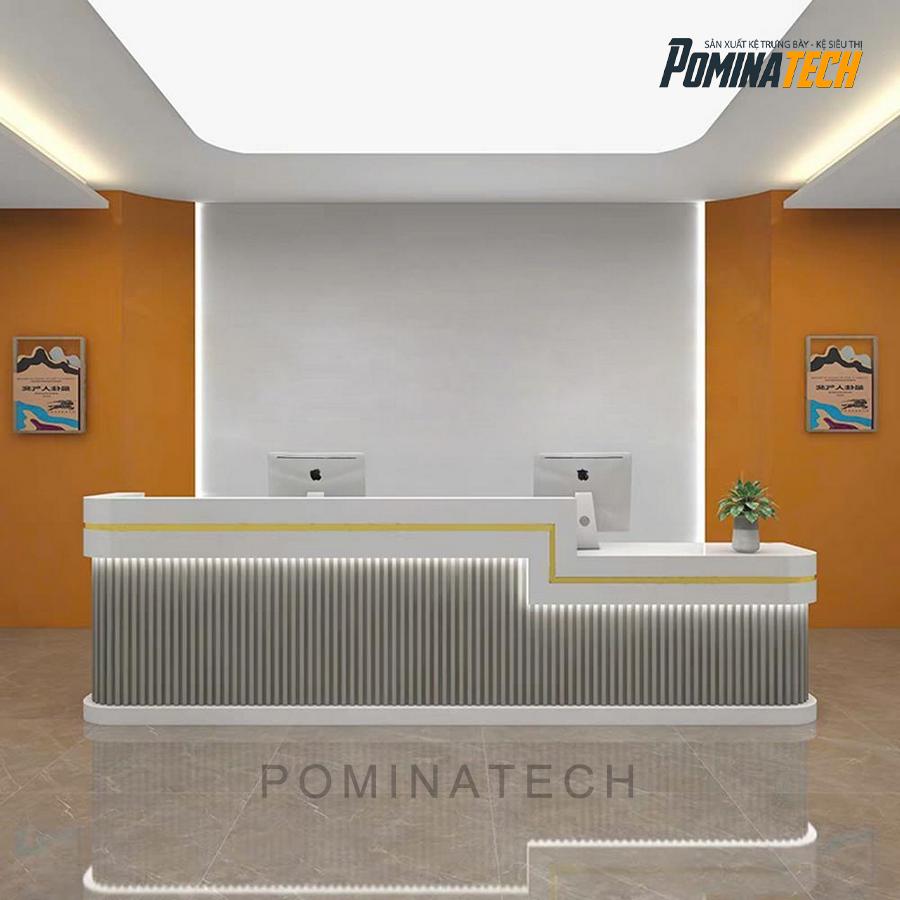 quay le tan dep mat Quầy Lễ Tân Đẹp Mắt, Được Tích Hợp Ánh Sáng LED – Lựa Chọn Hoàn Hảo Cho Văn Phòng