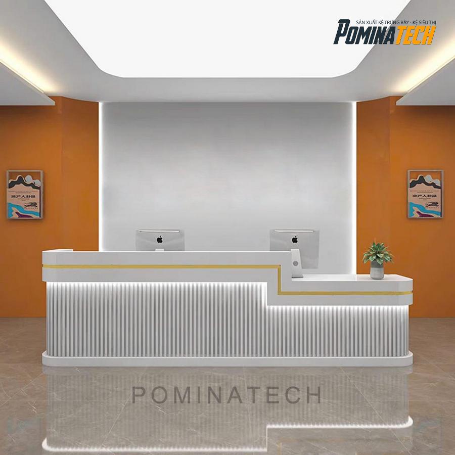 quay le tan dep mat Quầy Lễ Tân Đẹp Mắt, Được Tích Hợp Ánh Sáng LED – Lựa Chọn Hoàn Hảo Cho Văn Phòng