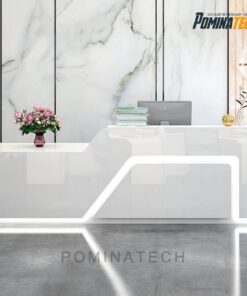 Quầy Lễ Tân Đẹp Mắt, Chất Liệu Cao Cấp, Ánh Sáng LED Tinh Tế – Lựa Chọn Hoàn Hảo Cho Văn Phòng
