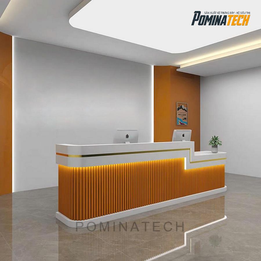 quay le tan dep mat Quầy Lễ Tân Đẹp Mắt, Được Tích Hợp Ánh Sáng LED – Lựa Chọn Hoàn Hảo Cho Văn Phòng