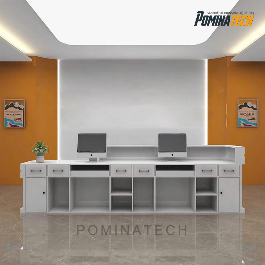 quay le tan dep mat Quầy Lễ Tân Đẹp Mắt, Được Tích Hợp Ánh Sáng LED – Lựa Chọn Hoàn Hảo Cho Văn Phòng