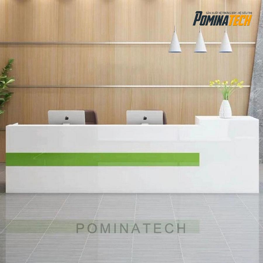 quay le tan duoc thiet ke doc dao Quầy Lễ Tân Được Thiết Kế Độc Đáo, Tạo Ấn Tượng Mạnh Mẽ Cho Khách Hàng