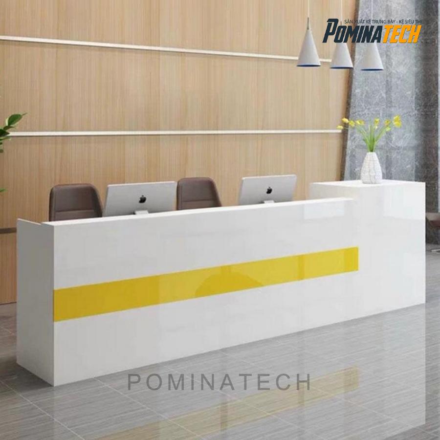 quay le tan duoc thiet ke doc dao Quầy Lễ Tân Được Thiết Kế Độc Đáo, Tạo Ấn Tượng Mạnh Mẽ Cho Khách Hàng