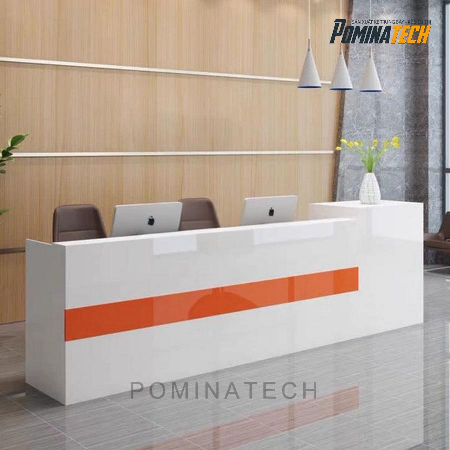 quay le tan duoc thiet ke doc dao Quầy Lễ Tân Được Thiết Kế Độc Đáo, Tạo Ấn Tượng Mạnh Mẽ Cho Khách Hàng