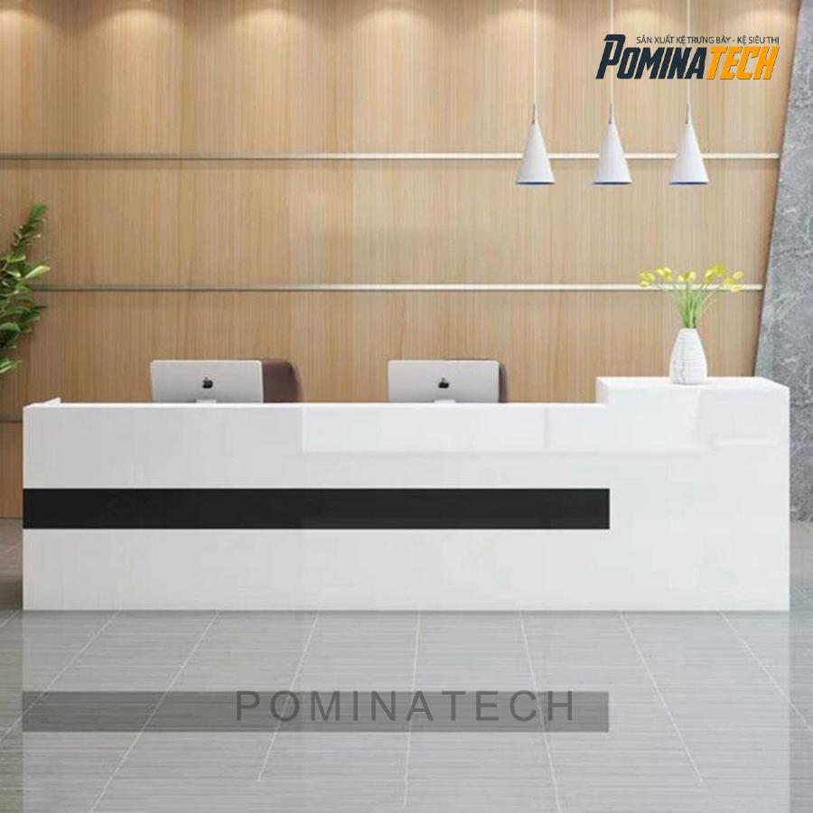 quay le tan duoc thiet ke doc dao Quầy Lễ Tân Được Thiết Kế Độc Đáo, Tạo Ấn Tượng Mạnh Mẽ Cho Khách Hàng