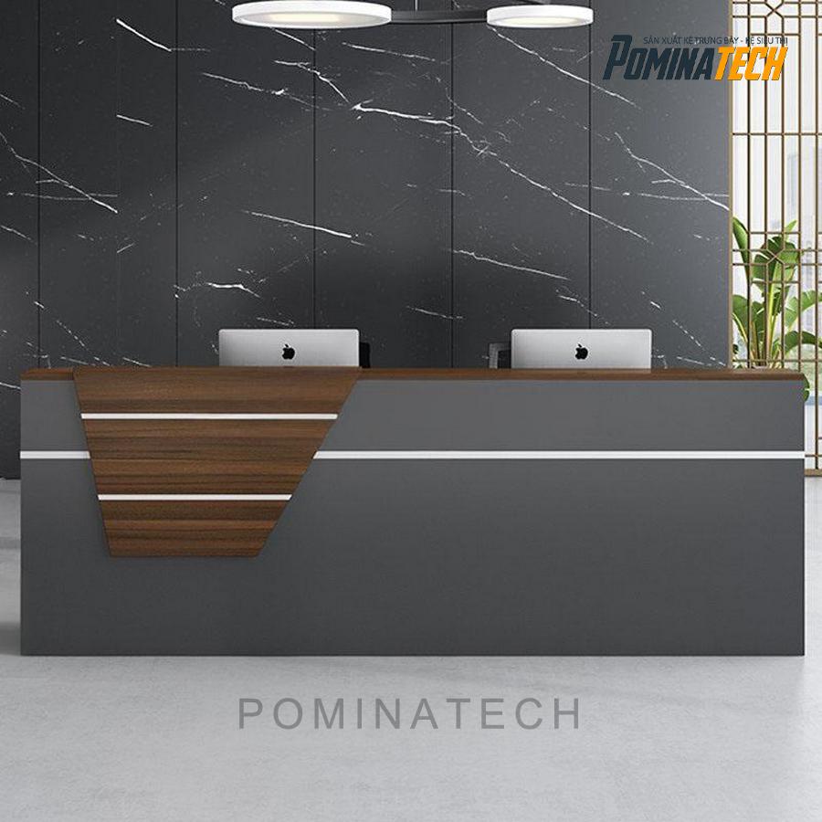 quay le tan go hien dai quay thu ngan sang trong ben dep gia tot Quầy lễ tân gỗ hiện đại – Quầy thu ngân sang trọng, bền đẹp, giá tốt