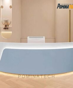 Quầy Lễ Tân Gỗ MDF Với Thiết Kế Mềm Mại, Phù Hợp Với Mọi Văn Phòng